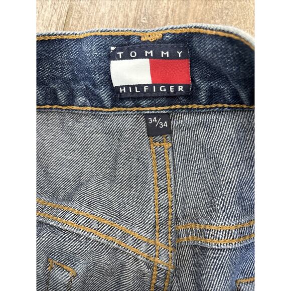 Y2K Tommy Hilfiger Vintage Relaxed Fit Classic Straight 2005 34x34 Men’s Jeans - Picture 6 of 16